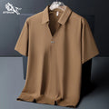 Polo Shirt Men M-6XL 7XL 8XL Summer New High Quality Mens Short-Sleeved Polo Shirt Ice Silk Men's Business Casual Polo Shirt 561