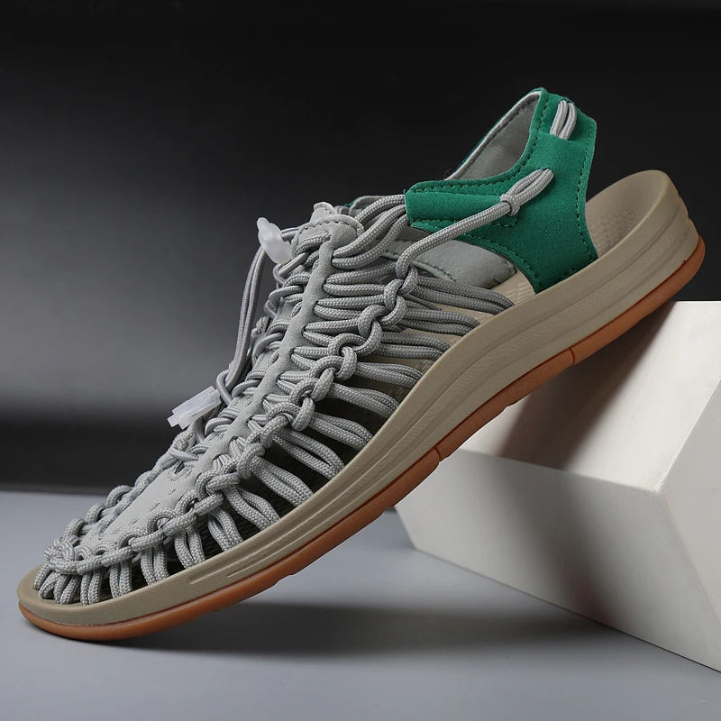 Classics Vintage Style Sneakers Summer New Casual Shoes for Men Flat Sandals Man Wear-resistant Slippers Shoes Big Size 44 45 46