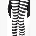 New Sexy Women Legging Black White Stripe Printing Fitness leggins Fashion Slim High Waist Leggings Woman Pants Christmas Gift