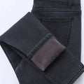 2022 Winter Jeans Women Gold Fleeces Inside Thickening Denim Pants High Waist Warm Trousers Female jeans woman Pants